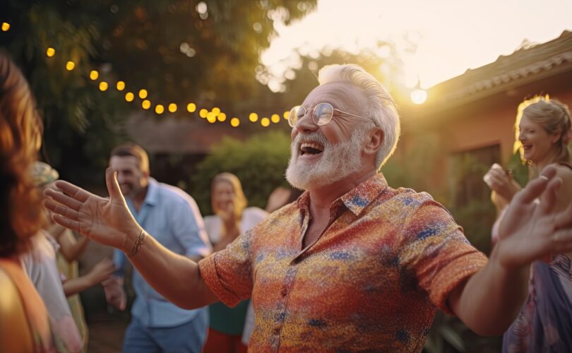 Mann tanzt auf einem Fest
