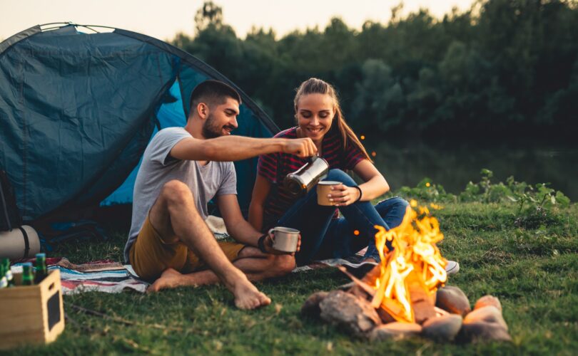 Zeltplatz mit Lagerfeuer und Kaffee | Petroleum Heizung Camping