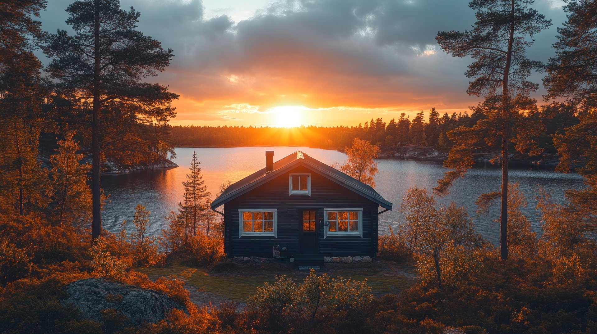Haus am See im Sonnenuntergang | Ferienwohnung Bodensee mit Sauna
