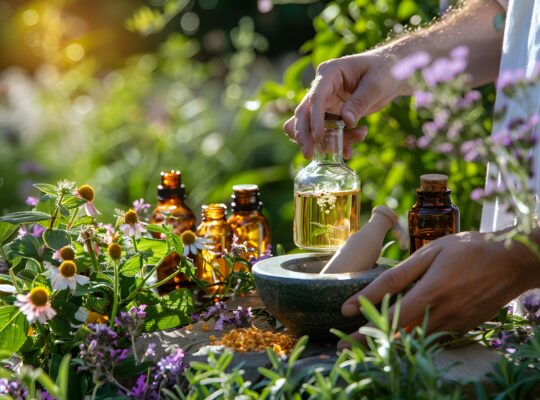 Traditionelle Pflanzenextrakte im Garten | Manuka Honig