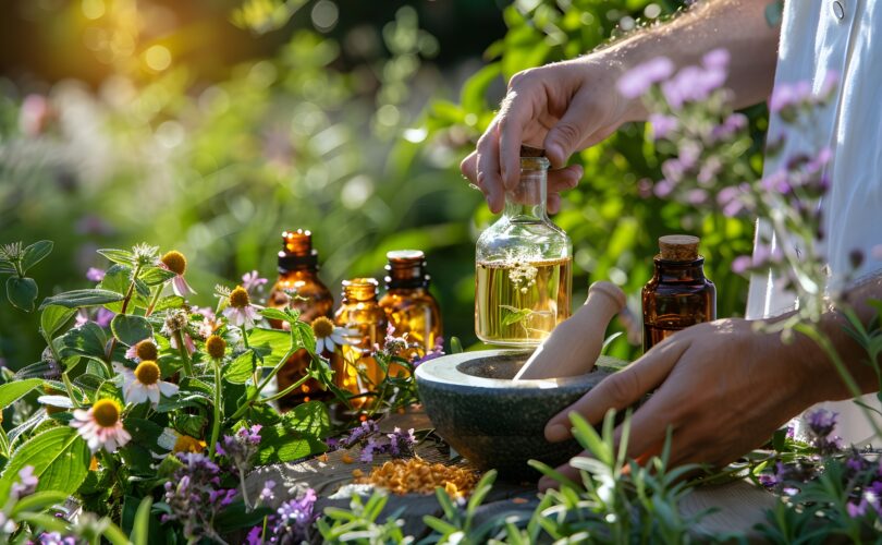 Traditionelle Pflanzenextrakte im Garten | Manuka Honig