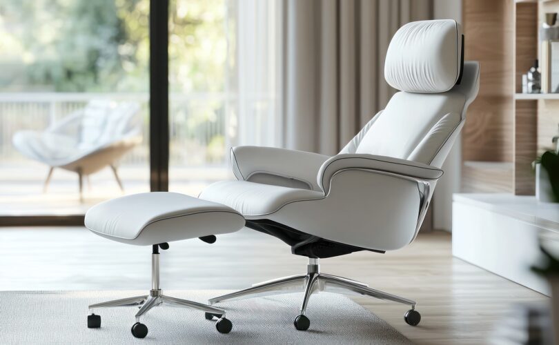 Design-Loungesessel mit Hocker | Therapieliege elektrisch