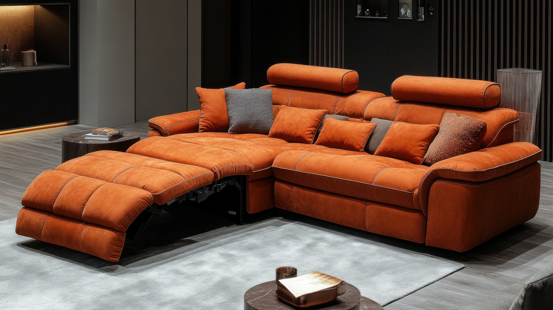 Großes Relaxsofa mit Funktionsteil | Therapieliege elektrisch

