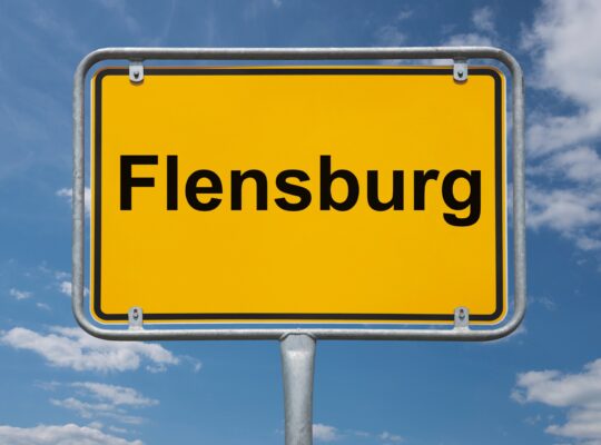 Ortsschild mit Flensburg-Schriftzug | Veranstaltungen Flensburg