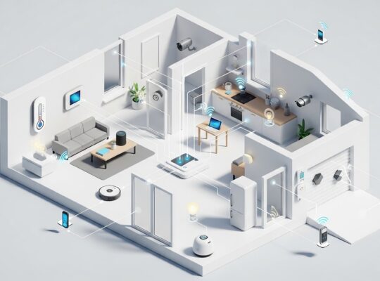 Digital vernetztes Smart-Home-System mit moderner Technik | Abwassertank flach